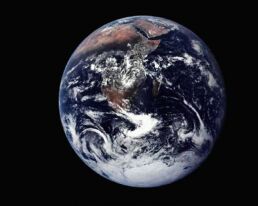 View of whole Earth in space